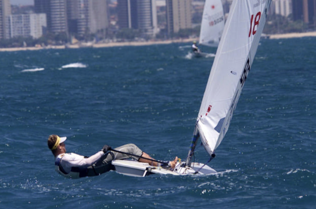 Robert Scheidt at the 2005 Laser Worlds in Fortaleza, Brazil