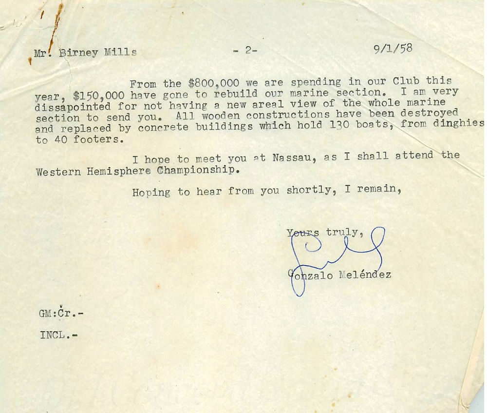 Aug 1958 G Melendez letter