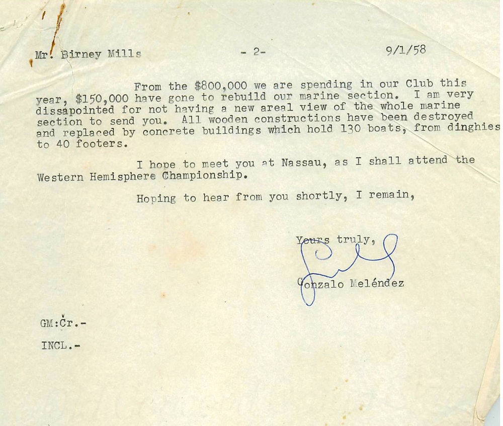Aug 1958 G Melendez letter