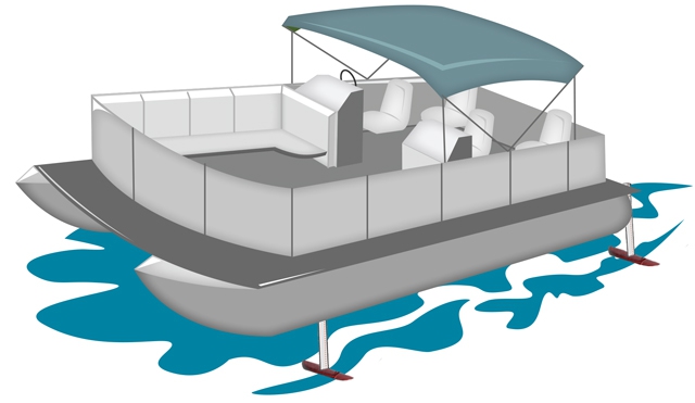 Party Foil: A Foiling Pontoon Boat Image