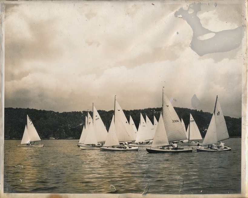 Lake Mohawk, USA Snipe Fleet in the 1930s. Image