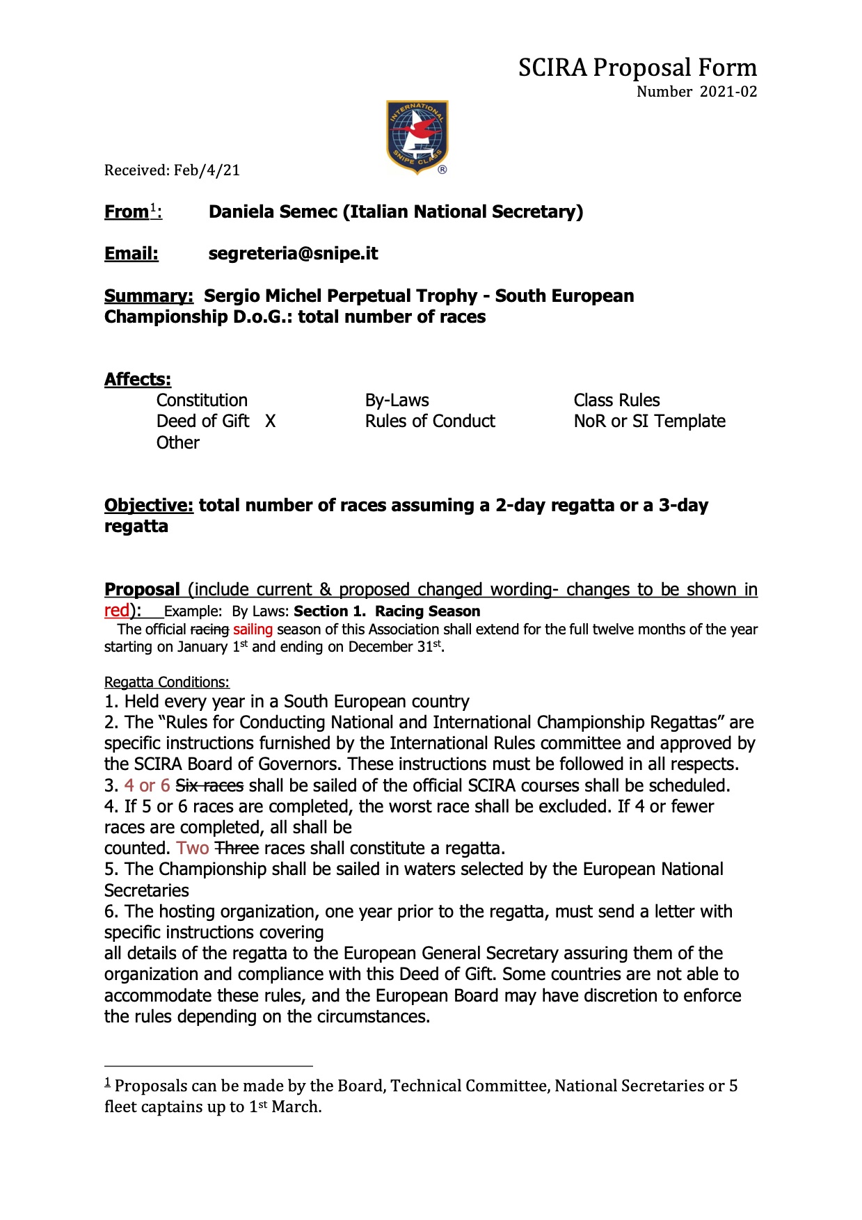 Rule Change Proposal: 21-02 Sergio Michel Perpetual Trophy D.o.G. Change Image