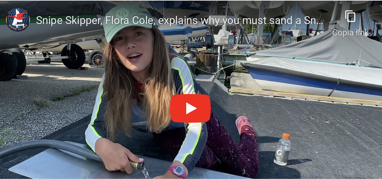 Snipe Skipper, Flora Cole, explains why you must sand a Snipe daggerboard Image