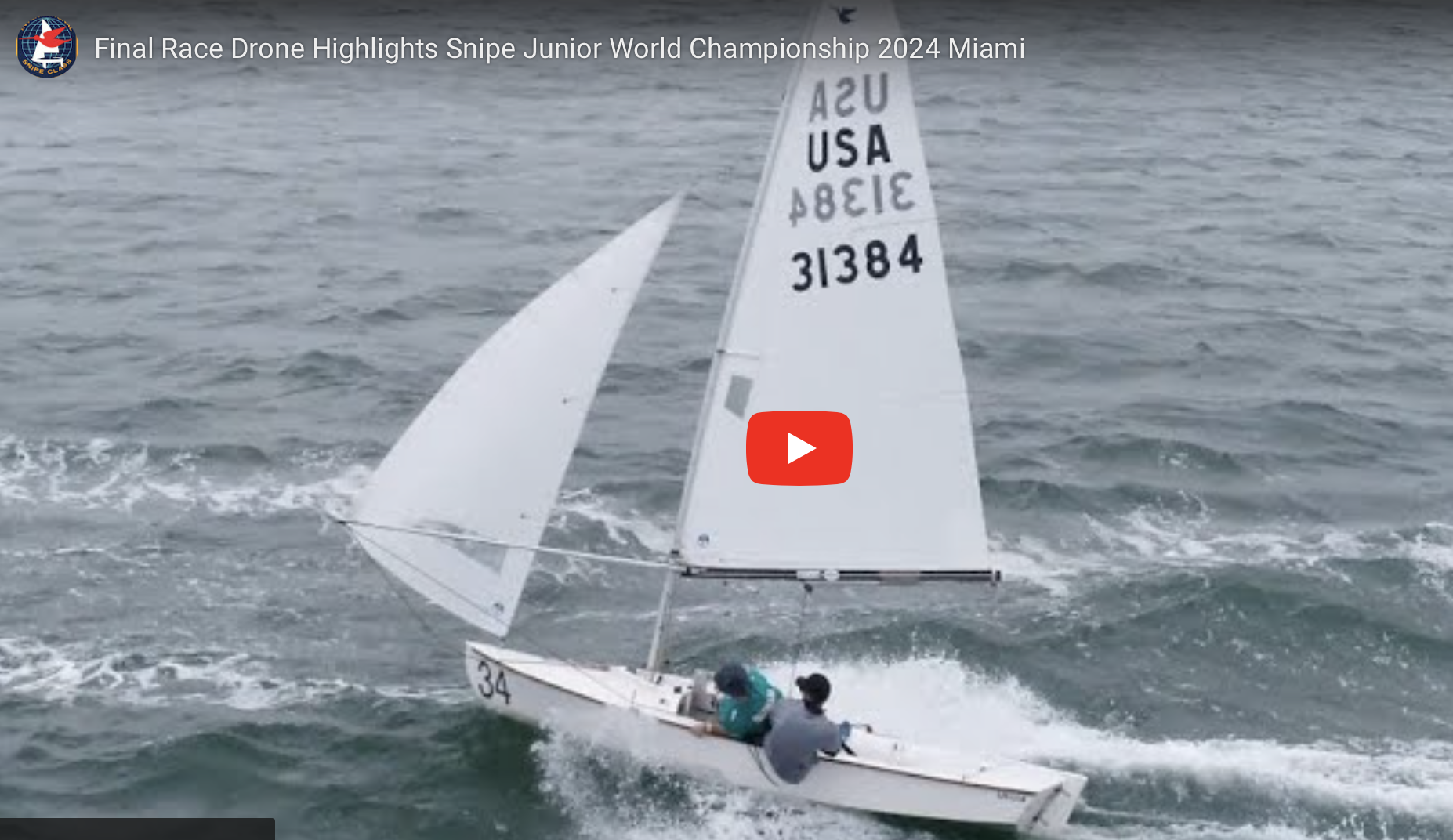 Snipe Junior Worlds Highlights – Final Race Drone Video Image