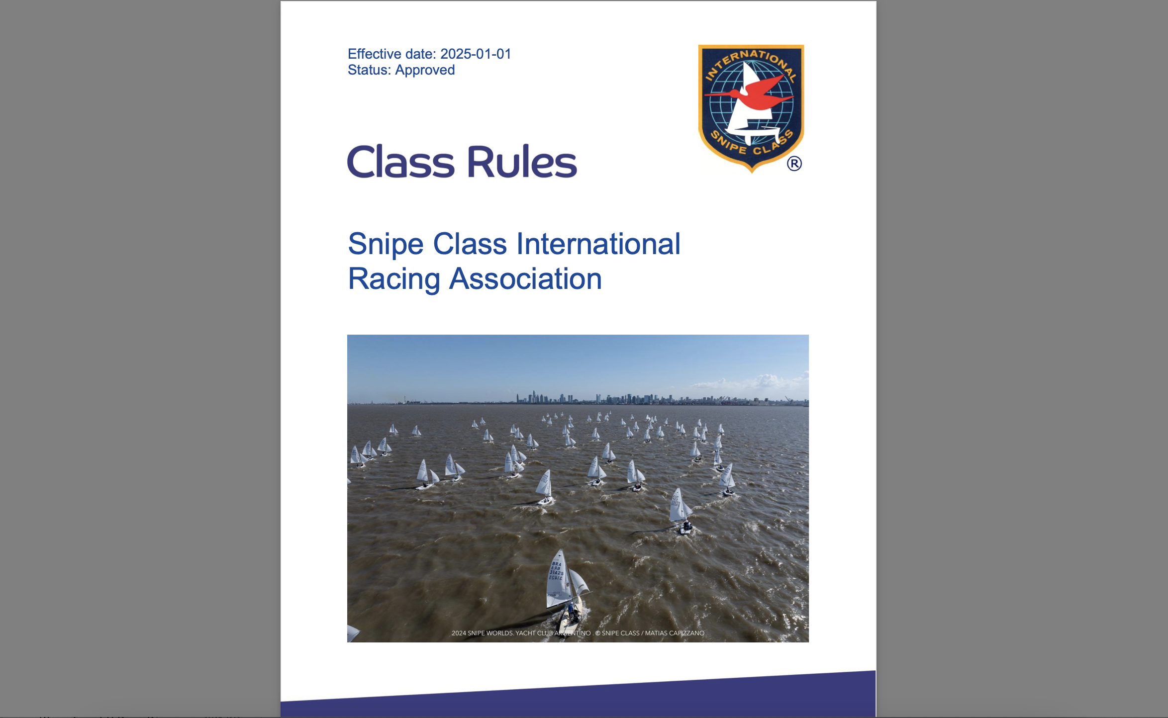 2025 Snipe Class Rules Image