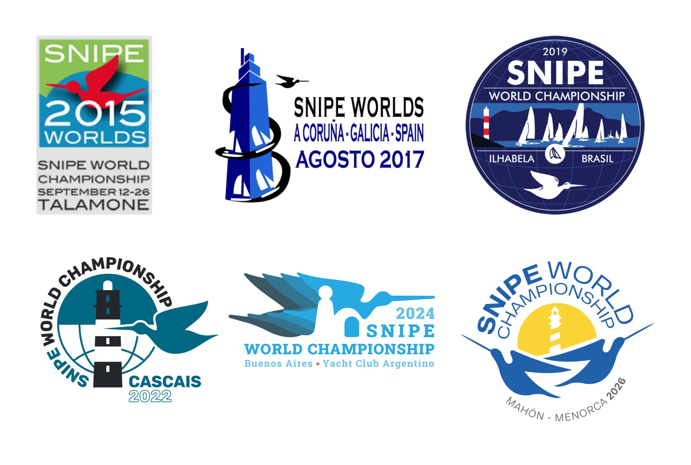 Snipe World Championship Logos: 2015–2026 Image