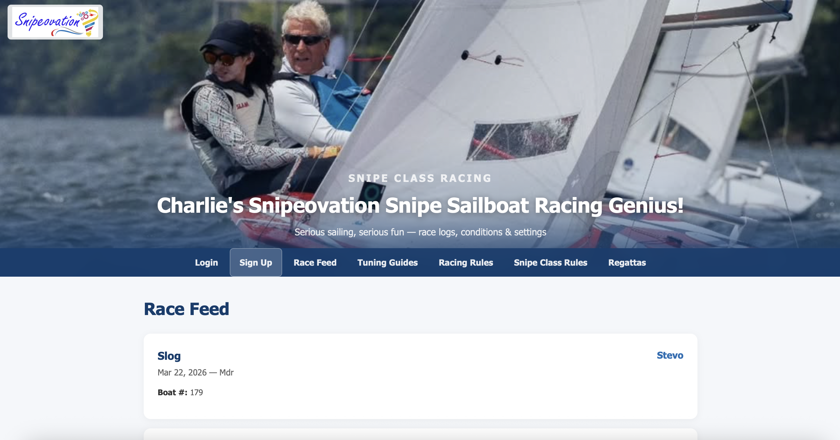 New Tool for Snipe Sailors: Charlie’s Snipeovation Image